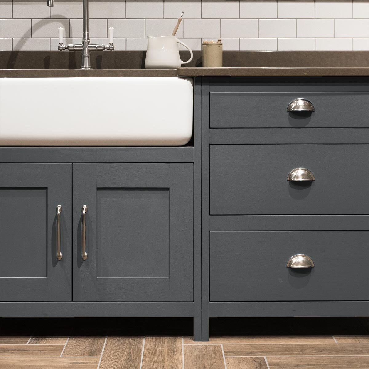 Rouleau adhésif décoratif Vinyle au Mètre - Gris tempete - Sticker Lavable Imperméable Mur Cuisine Meubles