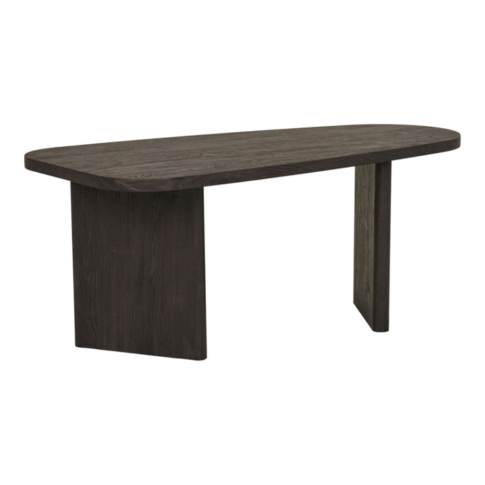 Melo - Tavolino da salotto in MDF marrone scuro 100x50x41 cm