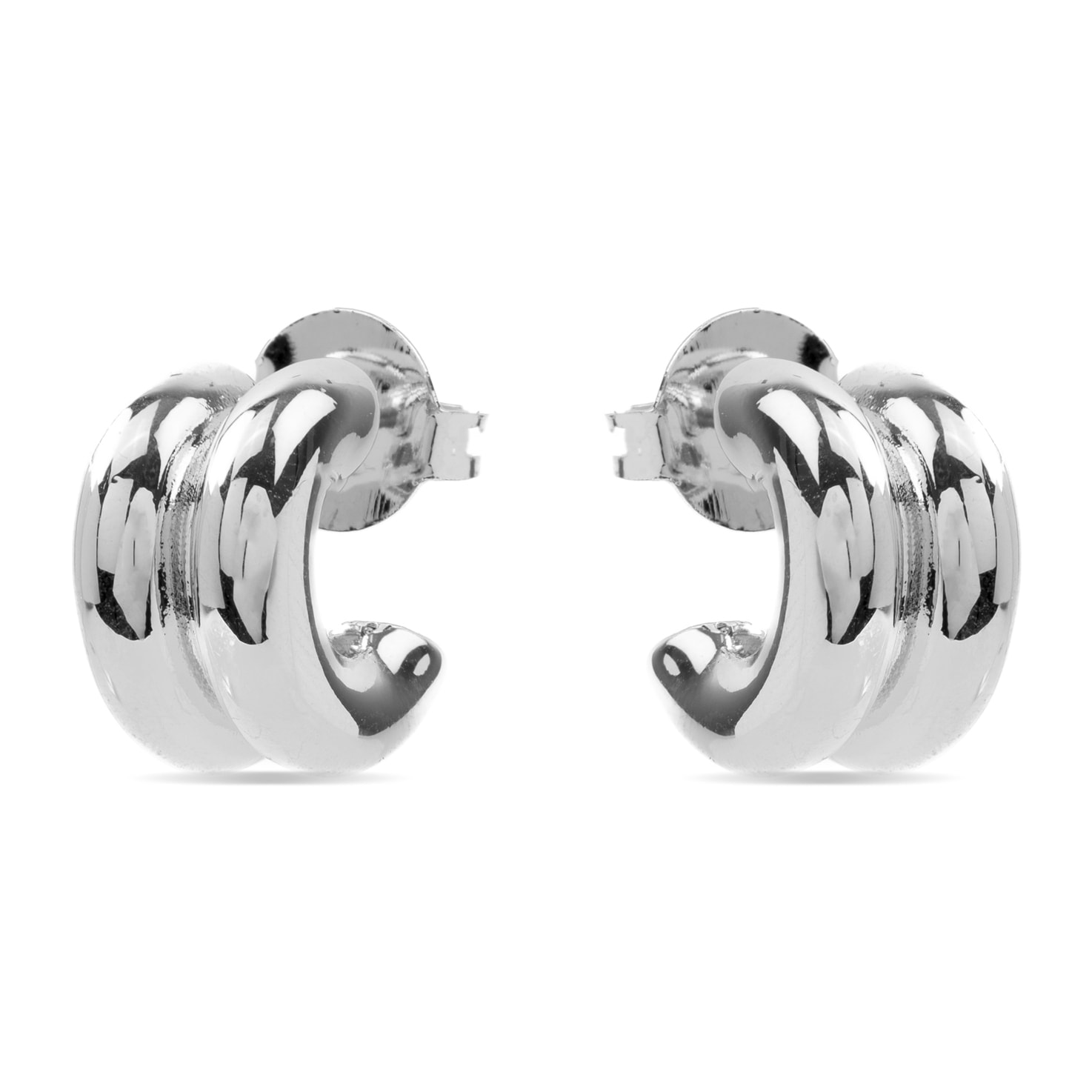 Pendientes acabado plata