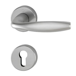 Paire de béquilles sur rosace New-York HOPPE 1810/42K/42KS Aspect Inox - Clé i - 3735985