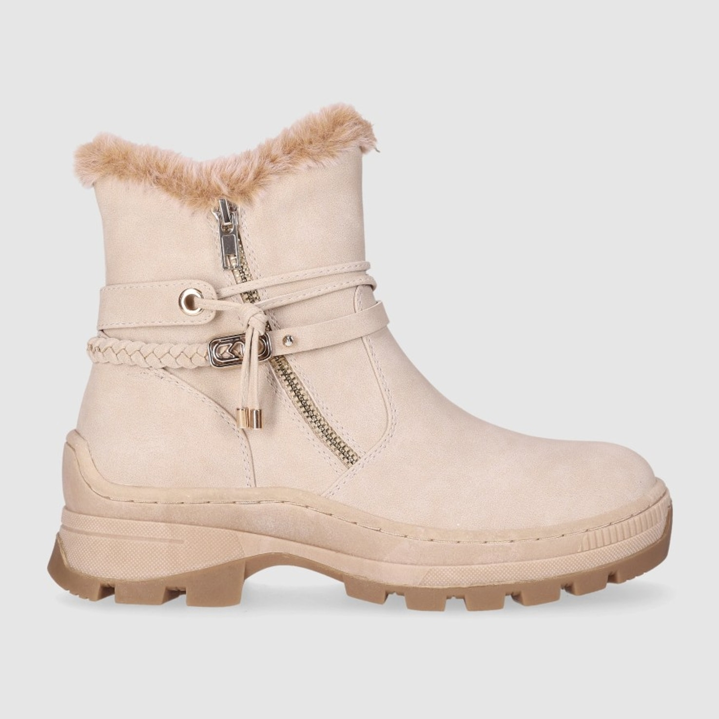 Botines - Beig - Tacón: 5 cm