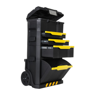 Servante modulaire d'atelier 3 en 1 avec bac profond pour electroportatif