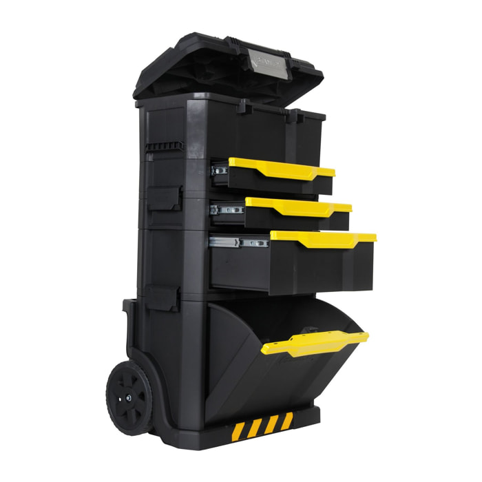 Servante modulaire d'atelier 3 en 1 avec bac profond pour electroportatif