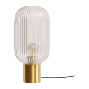 Lampe en verre cannelé - Lou