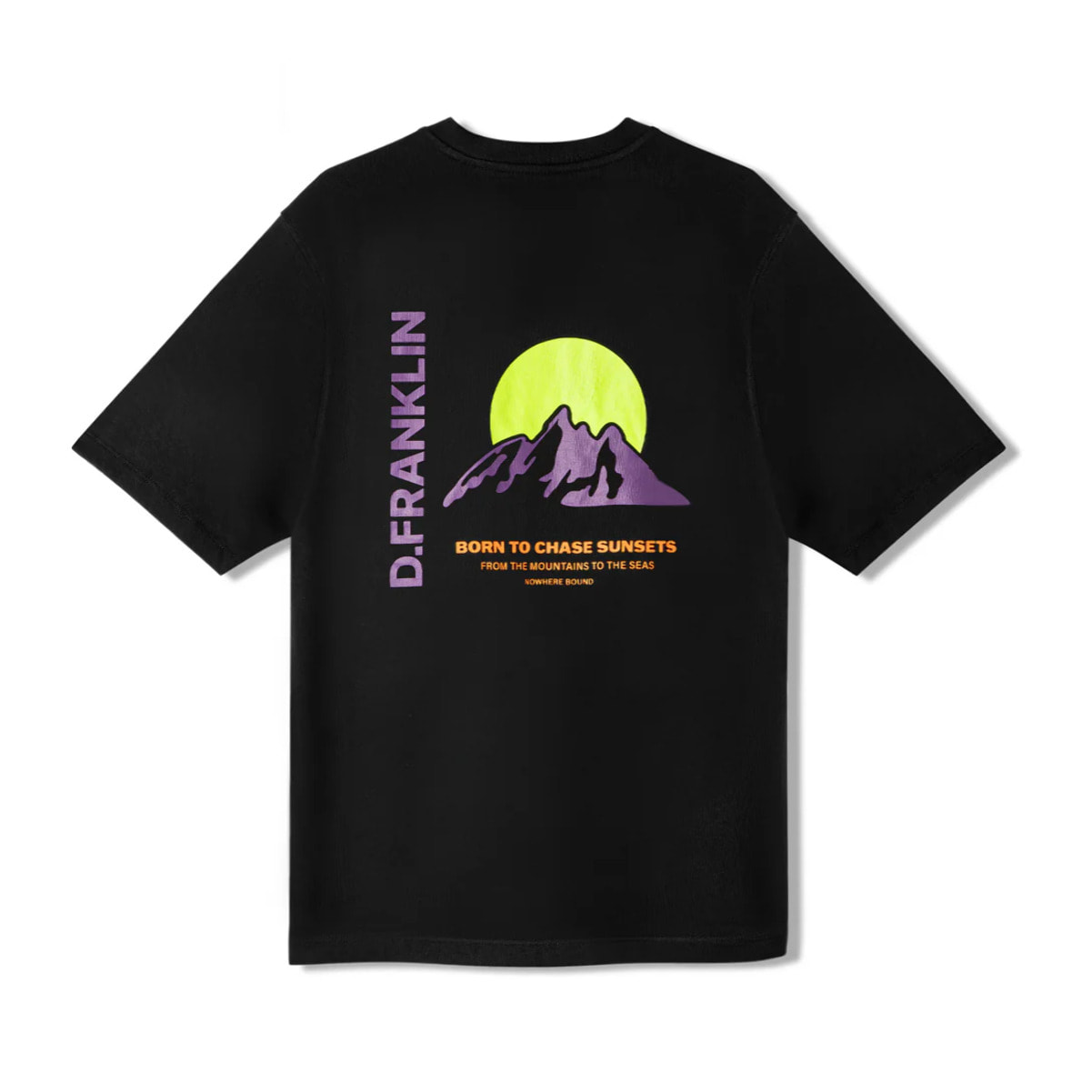 Camiseta de Hombre Sunsets  Negro / Morado D.Franklin