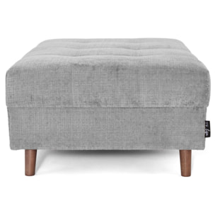Rune - pouf en velours texturé - Gris