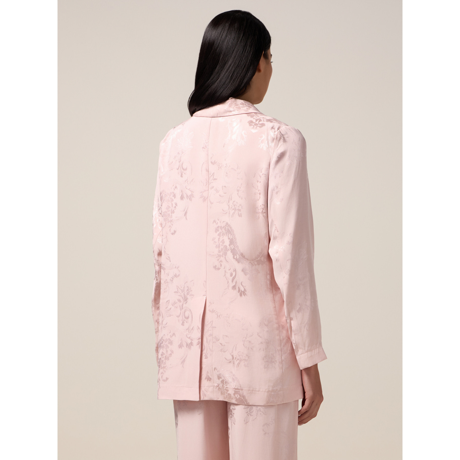 Oltre - Blazer jacquard con spilla - Rosa
