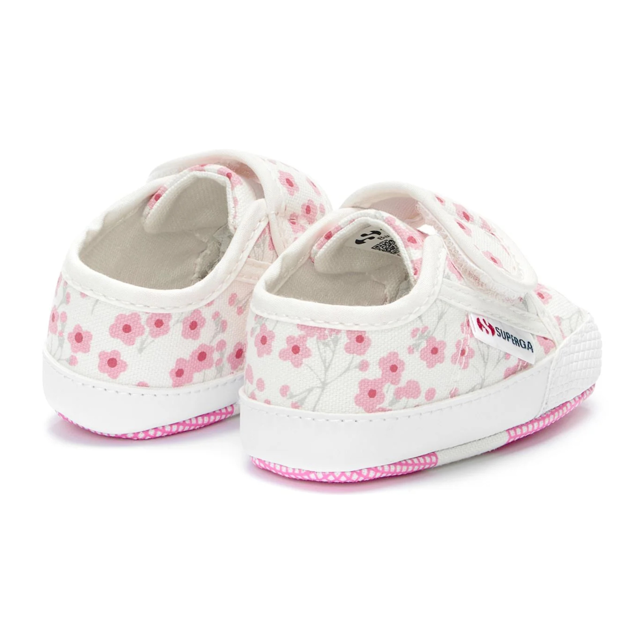 Sneakers Superga Bambina Bianco 4006 BABY STRAP CHERRY FLOWERS