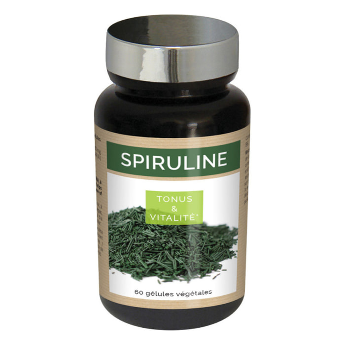 NUTRIEXPERT - Spiruline – Superaliment riche en spiruline et vitamine B6 – Complexe anti-fatigue, tonus et vitalité – Contribue à la résistance de l'organisme – Vegan – 60 Gélules végétales