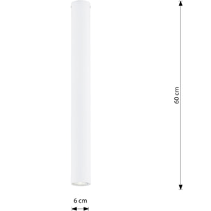 Lampada a sospensione Tecno 1XL in acciaio bianco