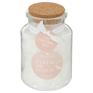 Cire parfumée "Izor" en verre D7,5cm blanc