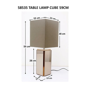Lampe Cube 59cm Kare Design