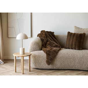 Lampada da tavolo Sheffield in marmo e metallo beige