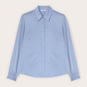 Motivi - Camisa de satén de viscosa - Light - blue