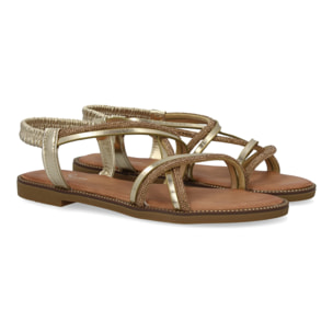 Sandalias planas para mujer, comodas elegantes con brillantes, diseño moderno