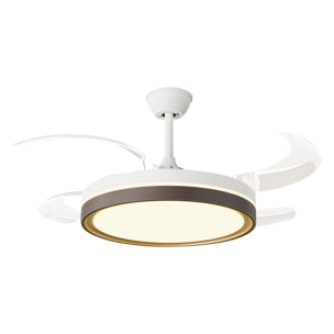 Ventilateur de plafond rétractable avec lumière LED et minuterie