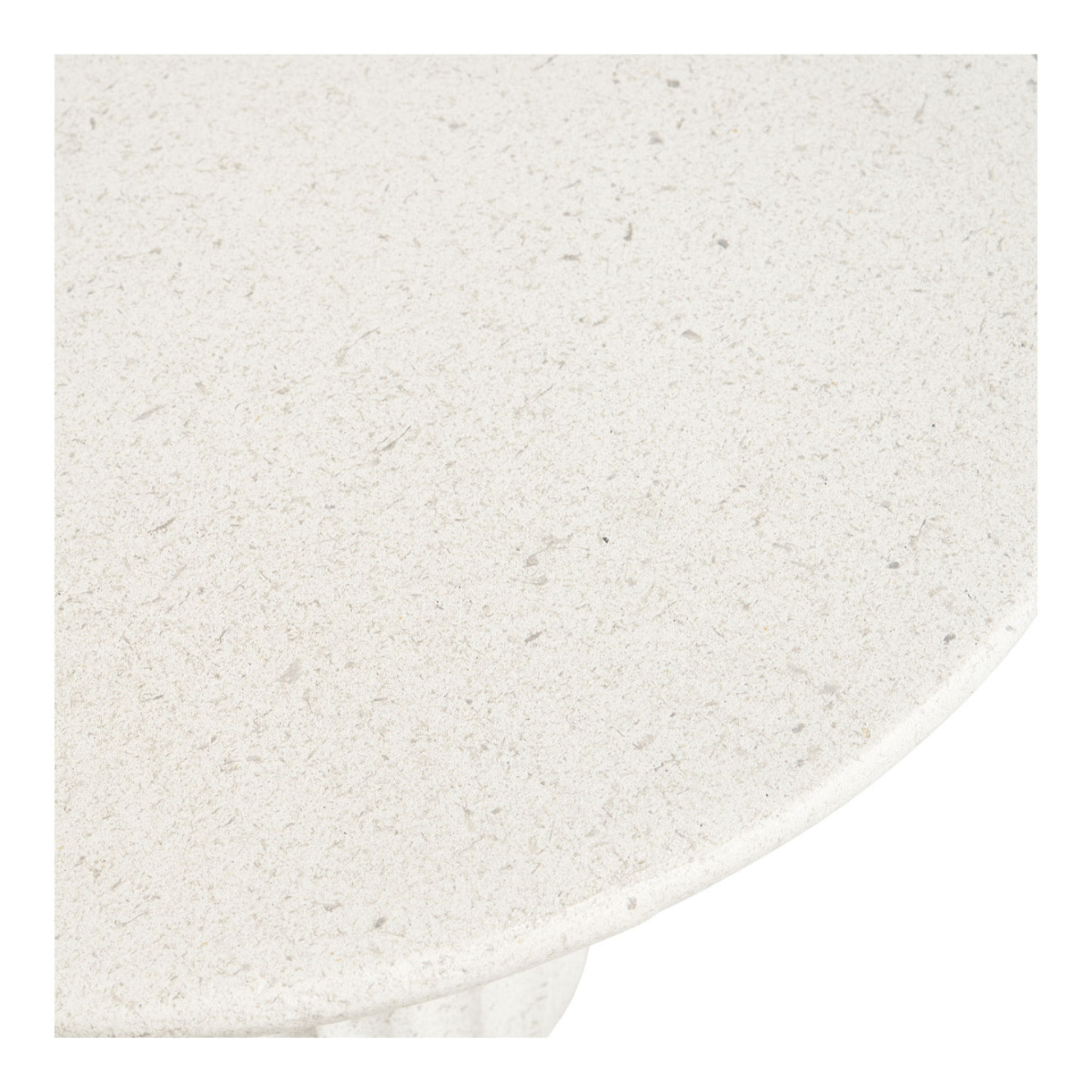Tavolino da appoggio Newtown in fiberclay bianco forma organica ø40x55 cm