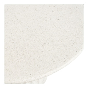 Tavolino da appoggio Newtown in fiberclay bianco forma organica ø40x55 cm
