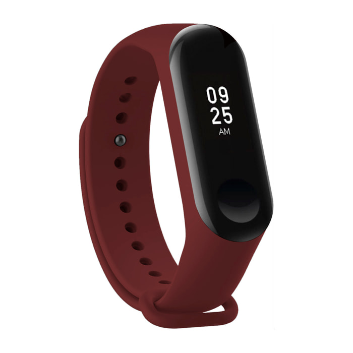 DAM Correa de silicona Compatible con Xiaomi Band 25x1x2 Cm. Color: Burdeos