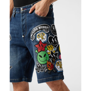 PHILIPP PLEIN Pantalones cortos vaqueros SMILE