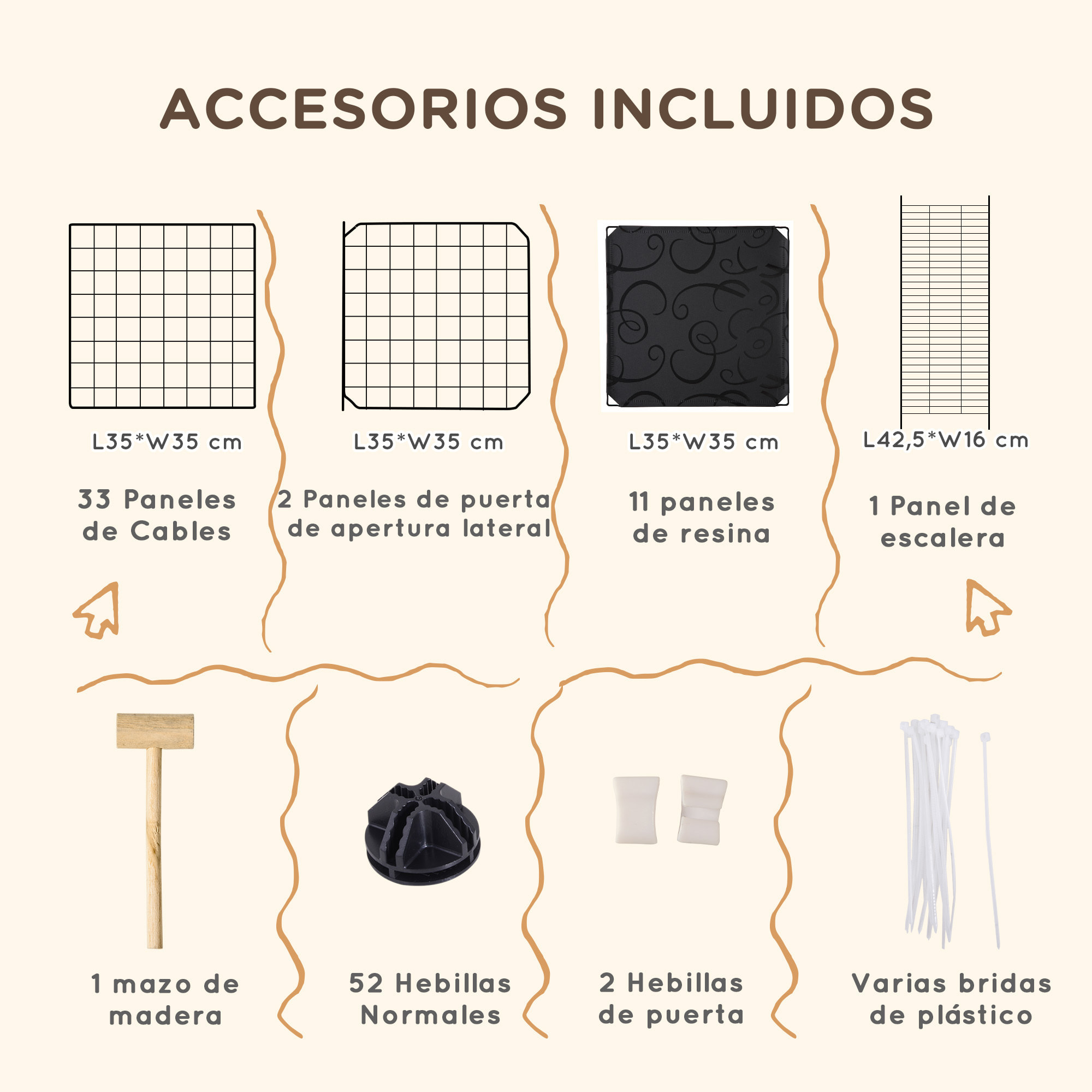 Jaula para Animales Pequeños Parque para Mascotas Forma Personalizable Valla Metálica para Cobayas Conejos Chinchillas 175x105x70 cm Negro
