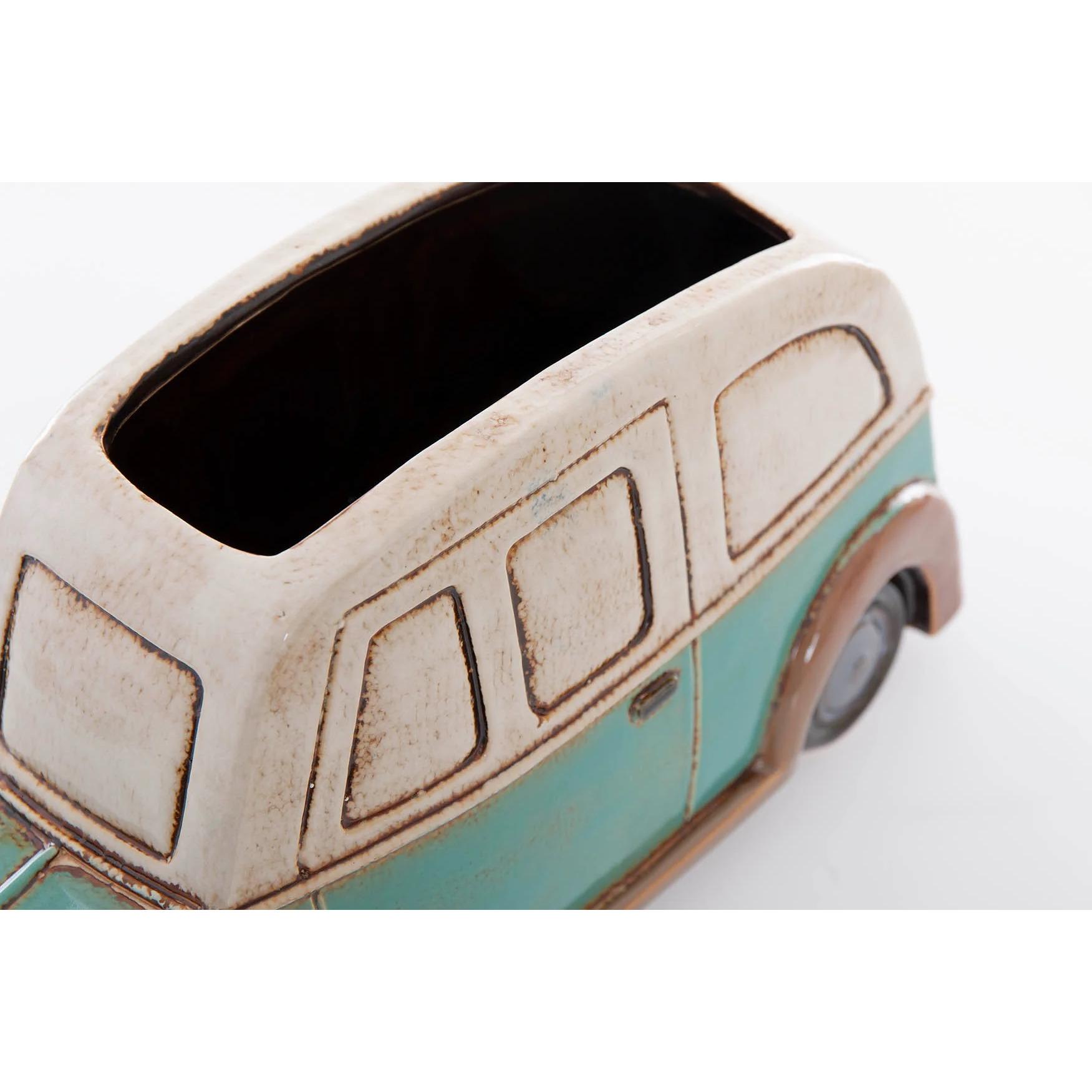 Coche Ceramica Con Macetero 31x11x17 Cm