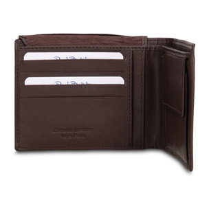 Portafoglio uomo in vera pelle - Modello Astero Plus - Casual - 13.0 x 10.0 x 2.0 cm