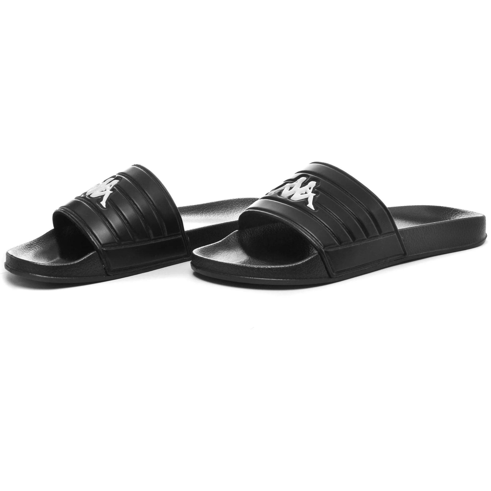 Kappa - Ciabatte Uomo Donna Nero - Logo Sarty