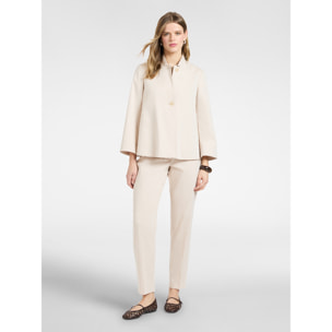 Elena Mirò - Giacca destrutturata misto cotone - Beige