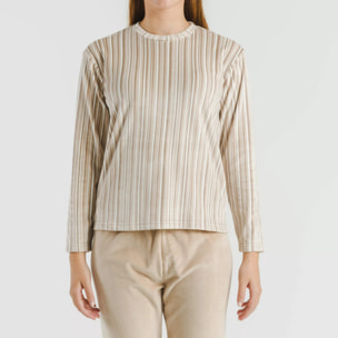 Pijama terciopelo Raya Oli beige