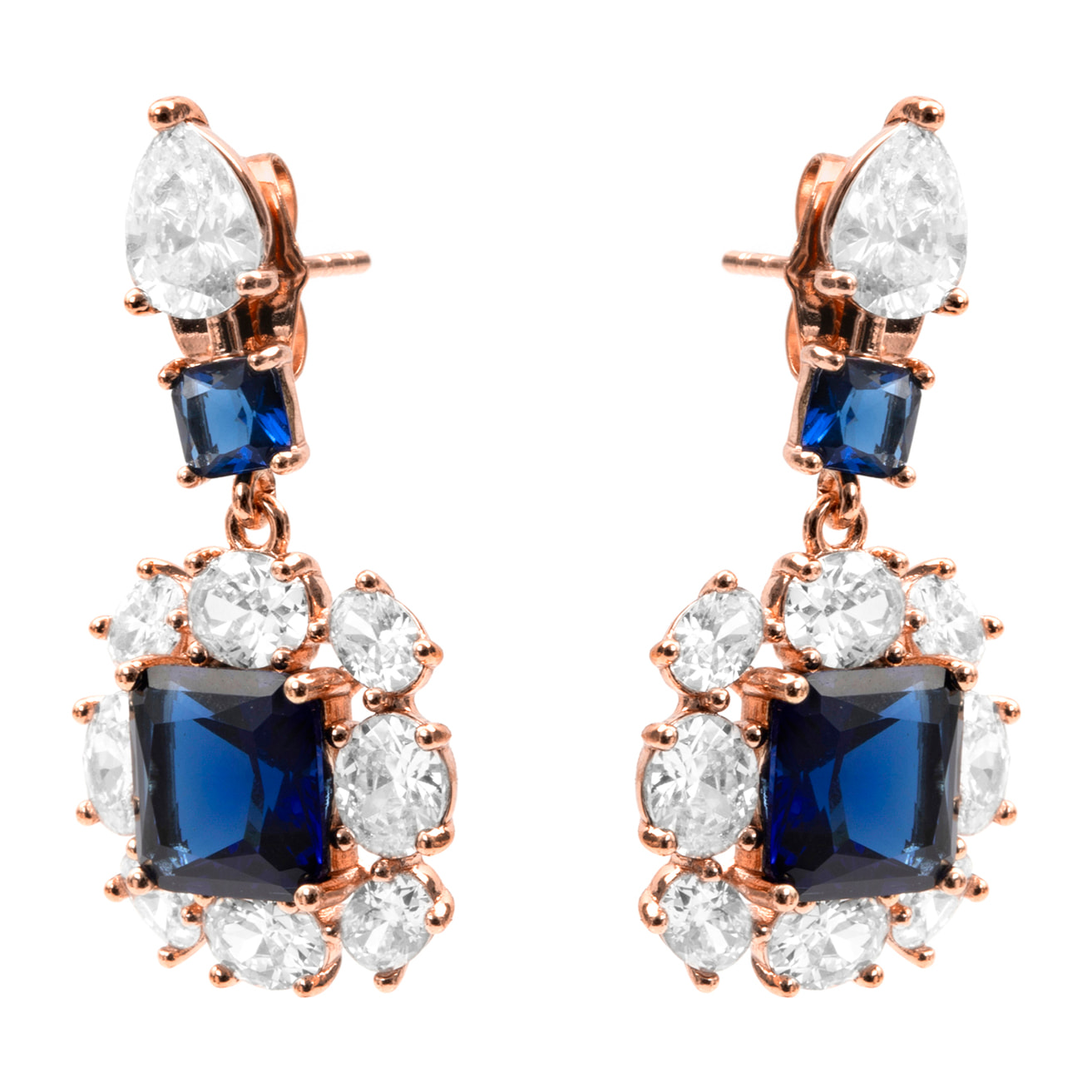 Pendientes Iwo acabado oro rosa 18k