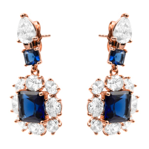 Pendientes Iwo acabado oro rosa 18k