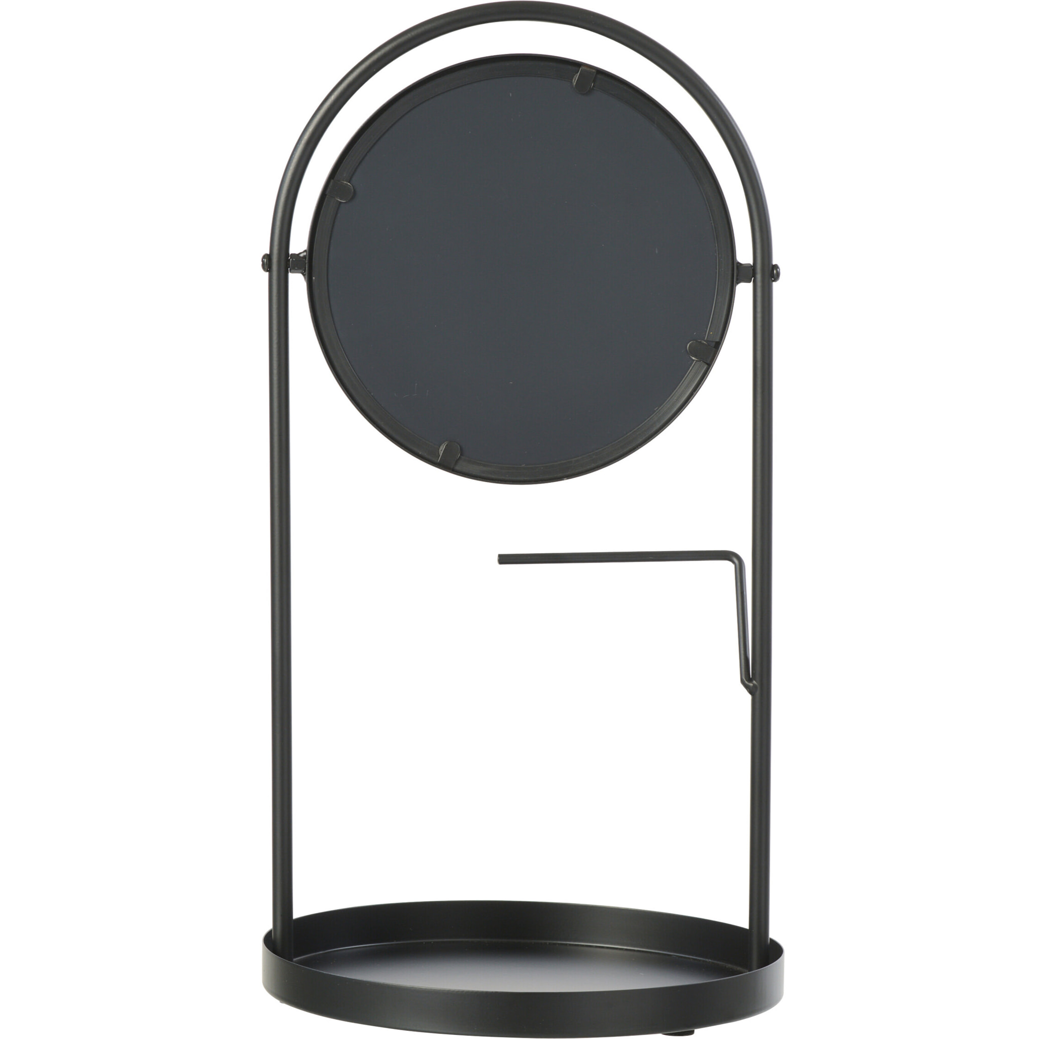 J-Line Miroir de Table + Support Bijoux - métal - noir - large