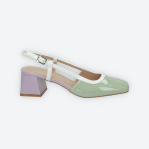 Décolleté sling back Donna Tata Italia Verde