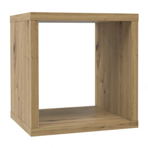 Etagère cube 1 casier décor en bois - 5 coloris - MAURO