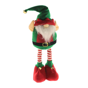 Figura decorativa de santa extensible en pie de color verde h.45cm