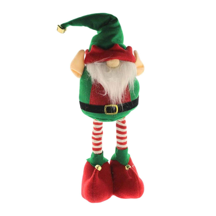 Figura decorativa de santa extensible en pie de color verde h.45cm