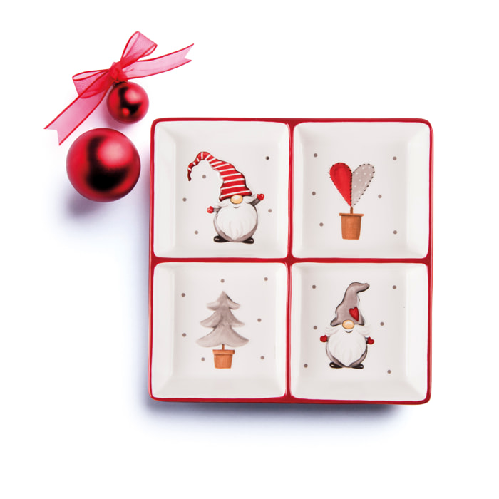 Plat de service Excelsa - Gnomo, Céramique Blanche