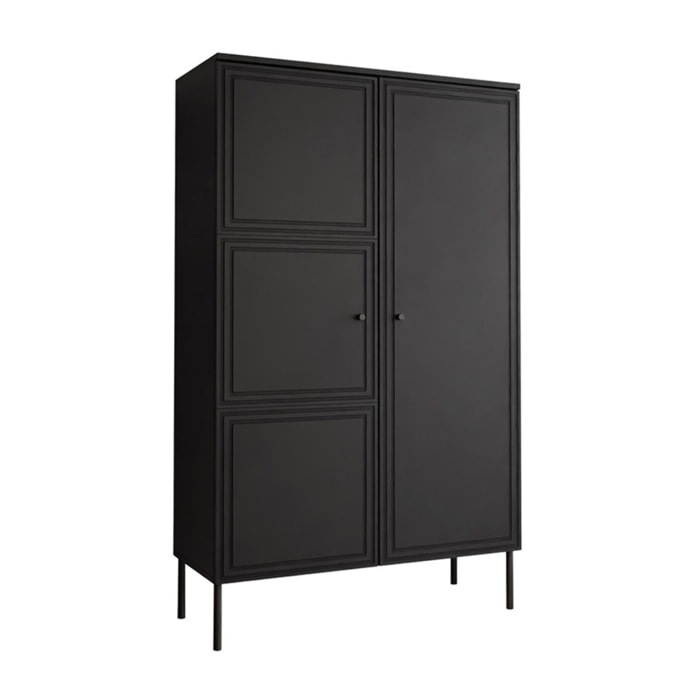Lavaggi - buffet haut - noir - 2 portes - 166 cm - Noir