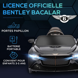 Véhicule électrique enfant Bentley Bacalar 2 moteurs 2 x 25 W télécommande effets sonores et lumineux noir