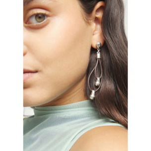 Pendiente GRAVEDAD PLATEADO U