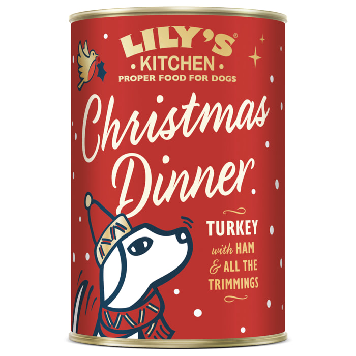 Lot de 6 - Lily’s Kitchen Délice de trois volailles et sa garniture pour chiens adultes 400g