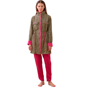 Vestaglia donna micropile ghepardo Noidinotte