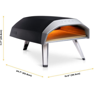 Four à pizza gaz OONI Koda 16 noir pizza 40 cm, préchauffage 20 min, de 155 à 500°C