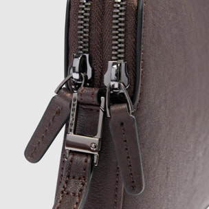 Piquadro Pochette in pelle con portacarte di credito, schermato con protezione RFID