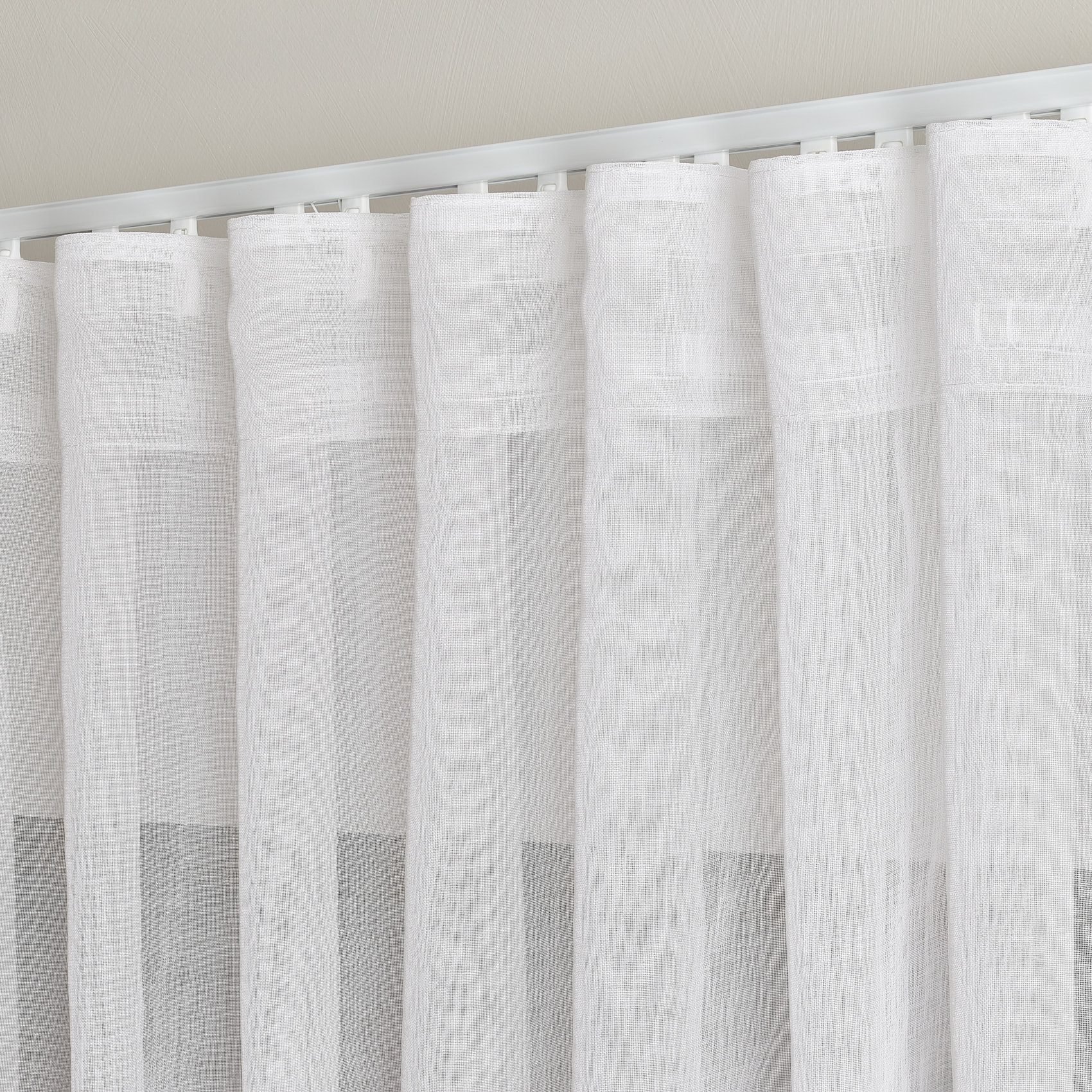 Kit rail extensible + Voilage wave - Blanc