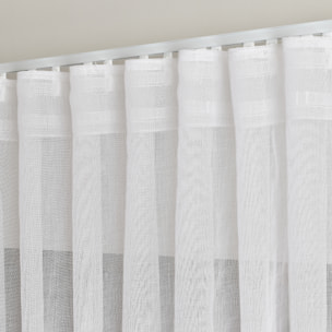 Kit rail extensible + Voilage wave - Blanc