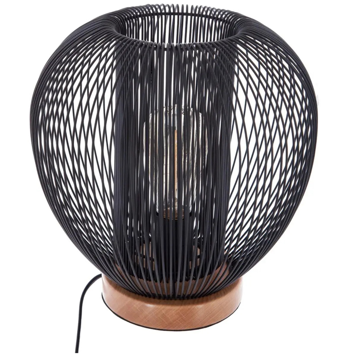 Lampe filaire "Noda" métal noir H27cm