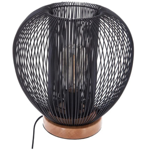 Lampe filaire "Noda" métal noir H27cm