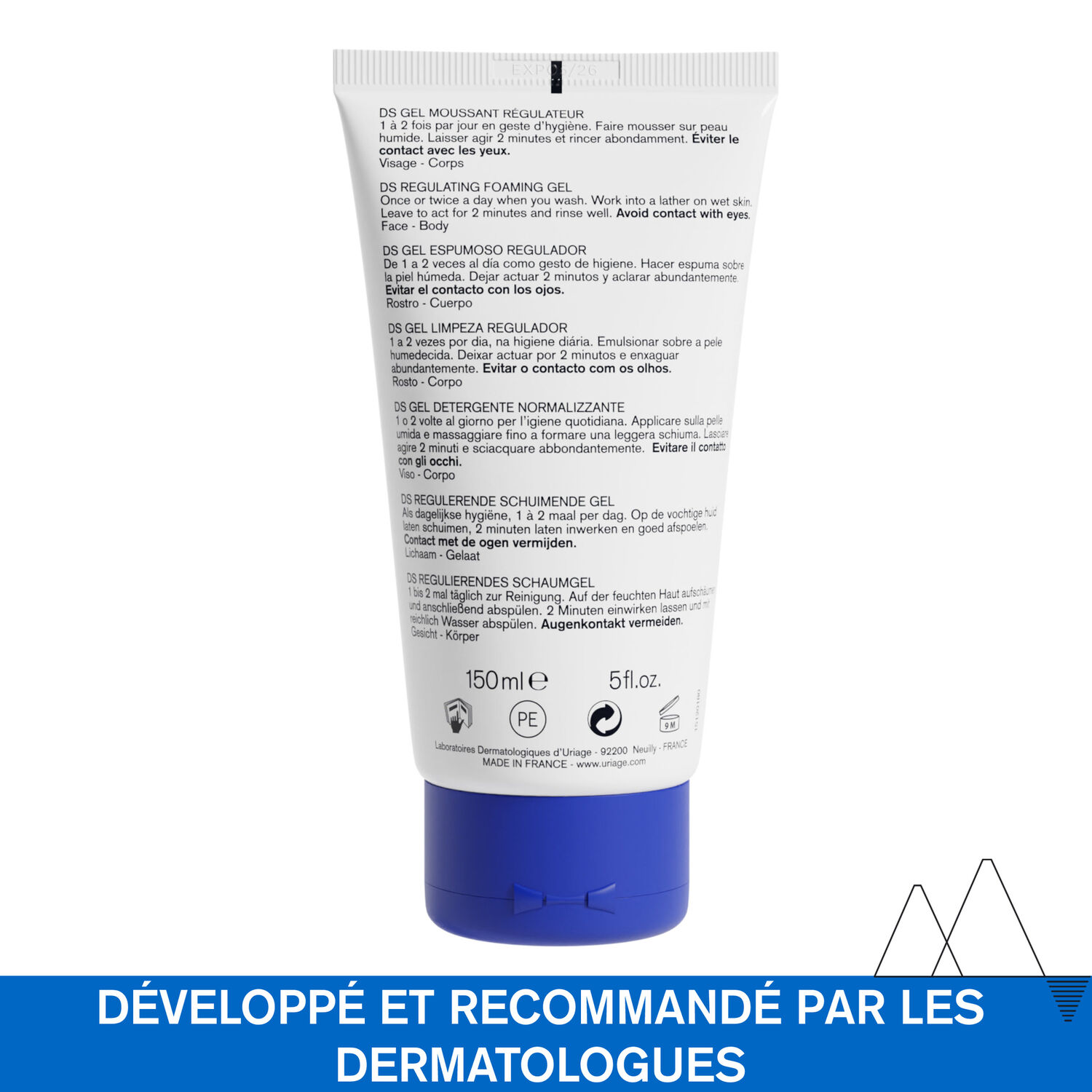 DS - Gel Moussant Régulateur - Nettoie, Purifie & Apaise 150 ml